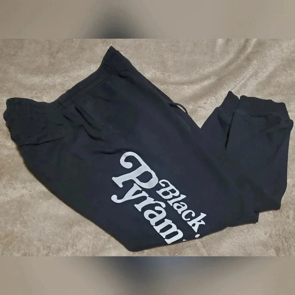 GUC Womens Black Pyramid Joggers Sweatpants size XXL Black